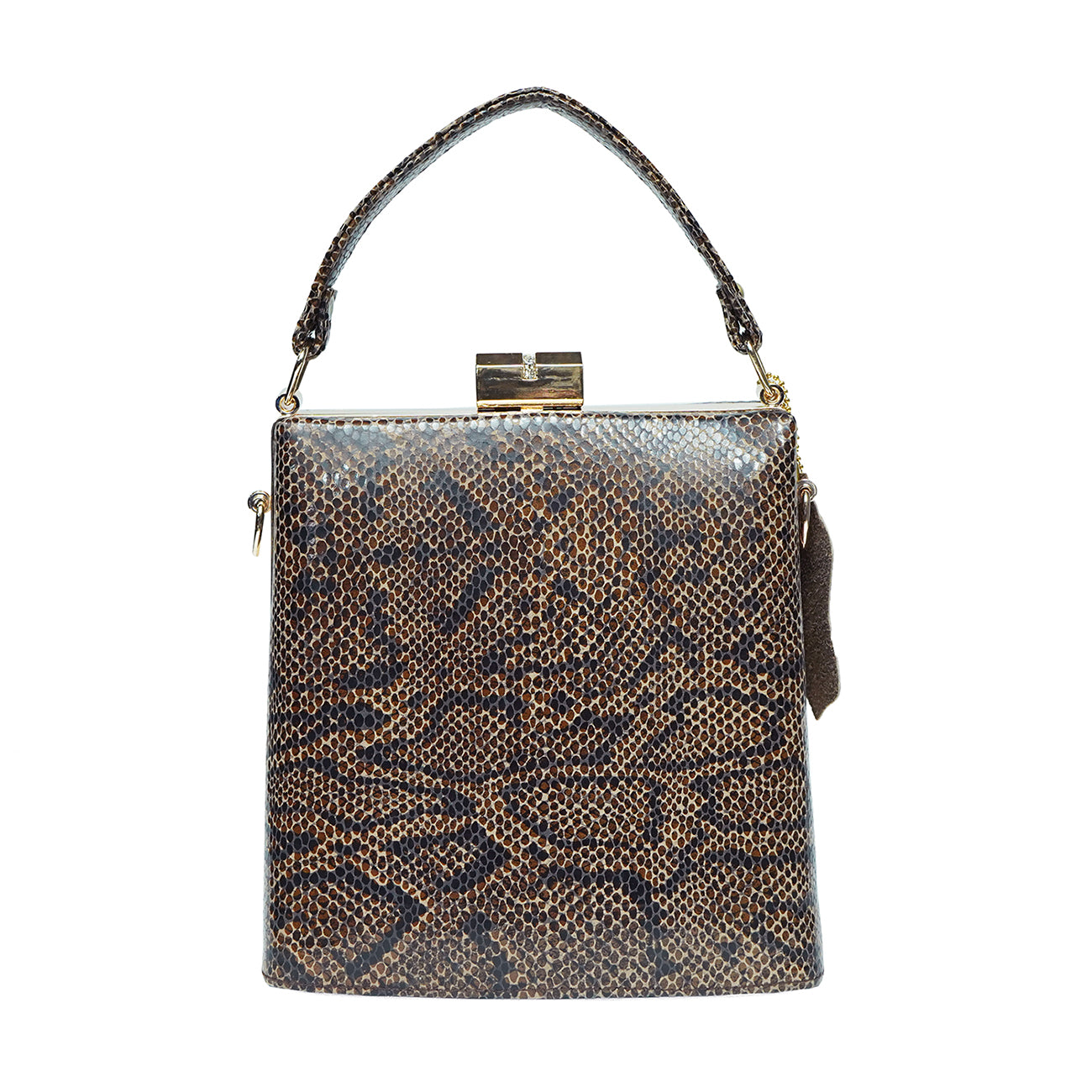 Bay Biss Sling Bag Snake Print 612-BROWN