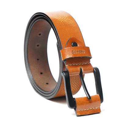 Handmade Classic Textured Belt 742-Tan