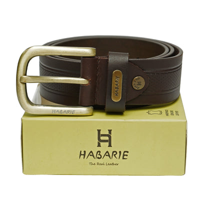 Premium Leather Embossed Classic Belt 709-Brown