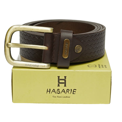 Premium Leather Embossed Classic Belt 705-Brown