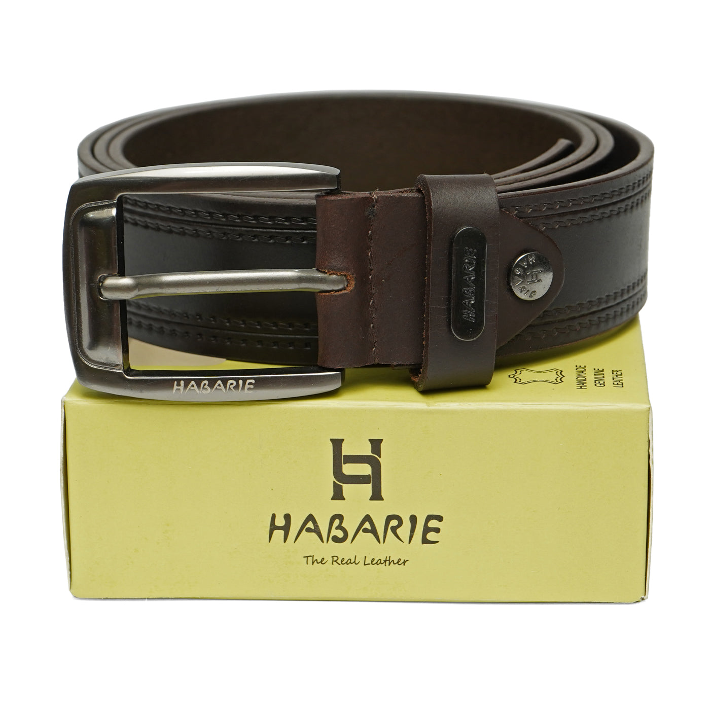 Premium Leather Embossed Classic Belt 704-BROWN