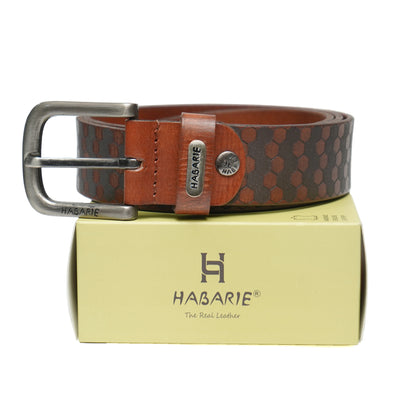 Handmade Laser Print Belt 726-Tan