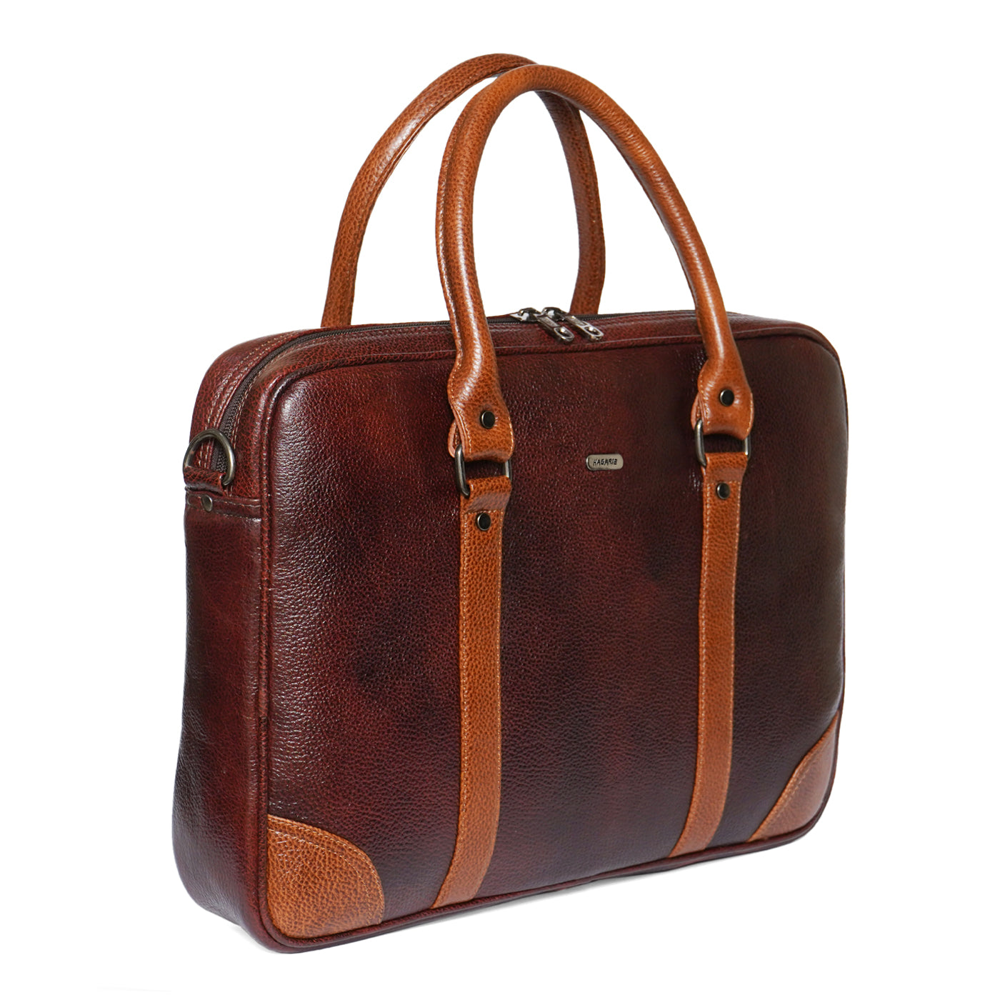 VERONA DUAL-COLOR LAPTOP BAG 208-BROWN