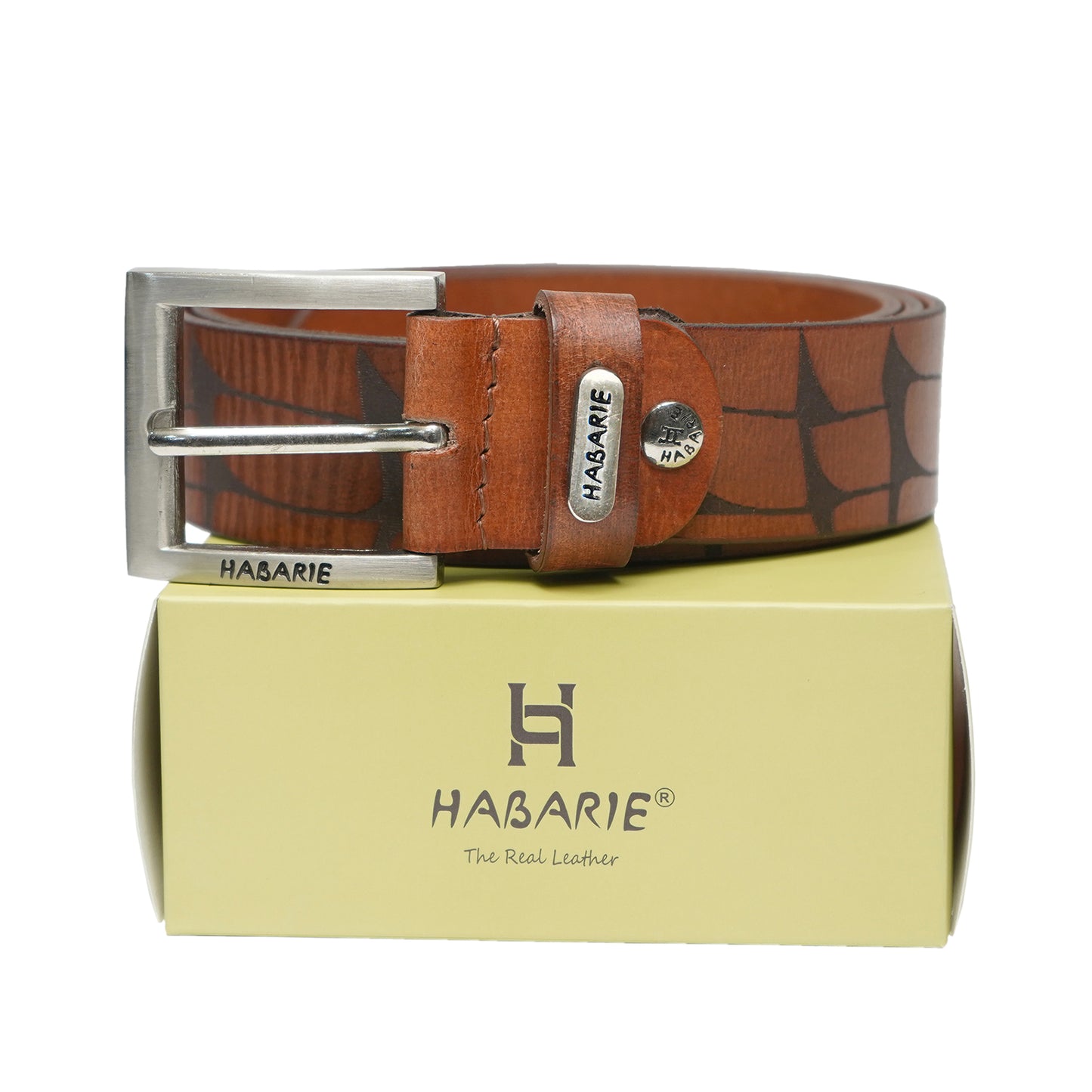 Handmade Laser Print Belt 724-Tan