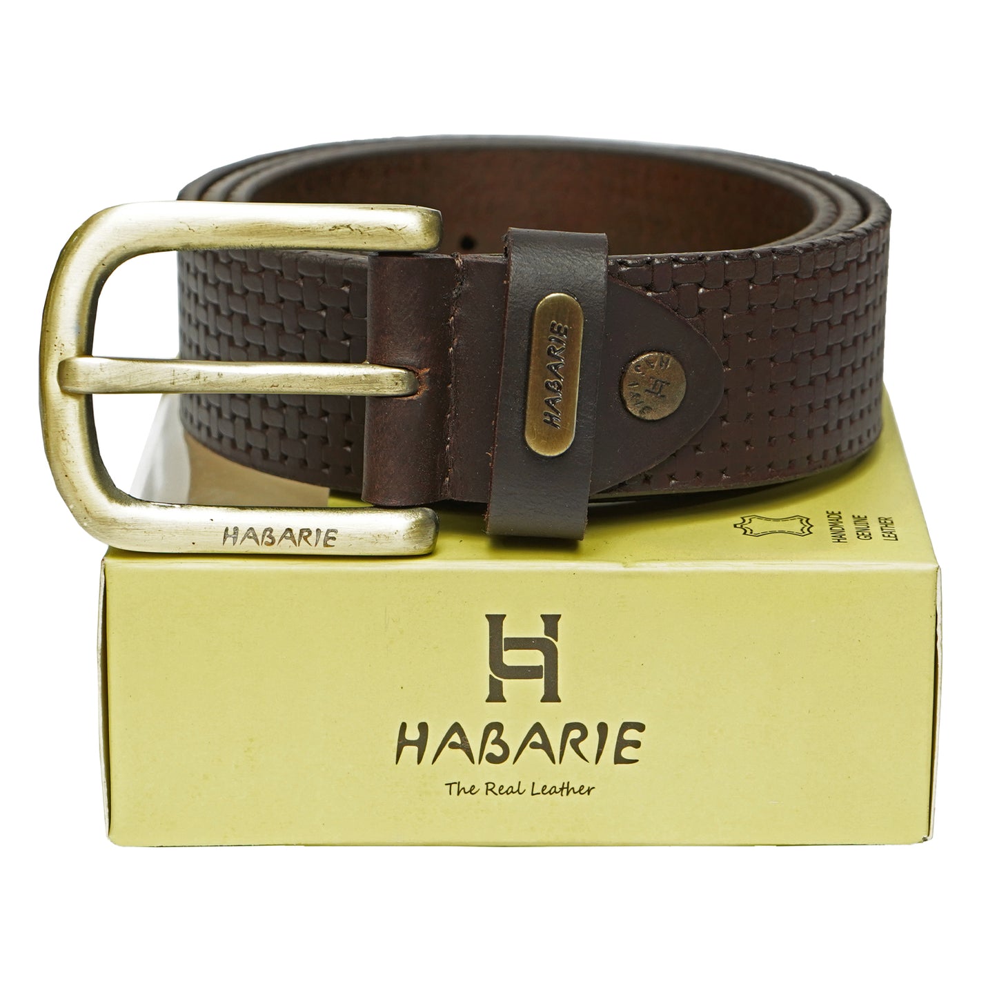 Premium Leather Embossed Classic Belt 710-Brown