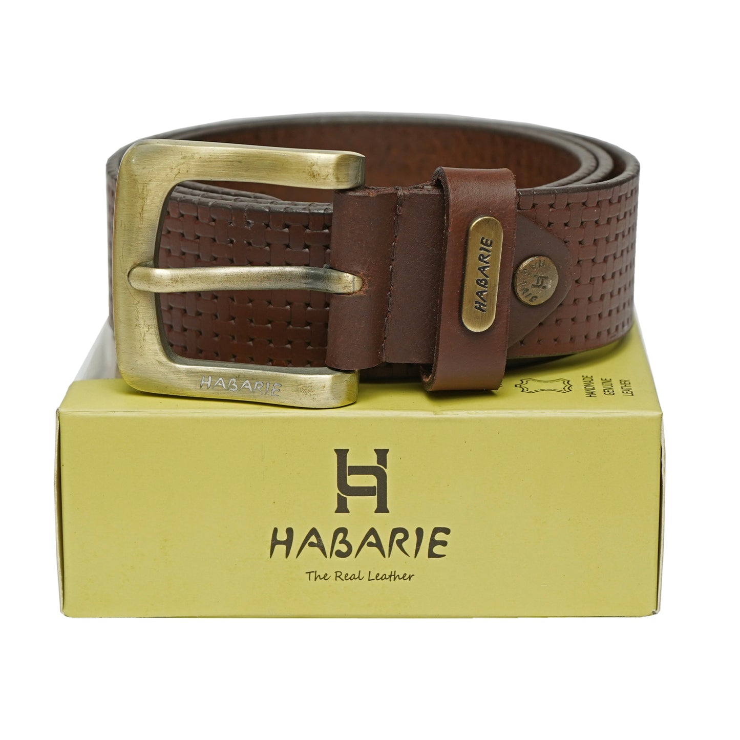 Premium Leather Embossed Classic Belt 710-Tan