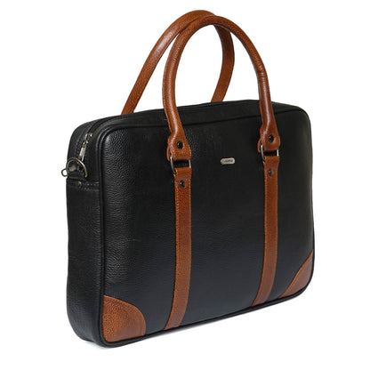 VERONA DUAL-COLOR LAPTOP BAG 208-BLACK