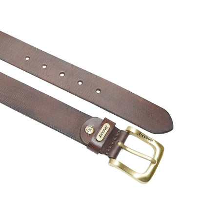 Handmade Belt with stitching 720-Brown