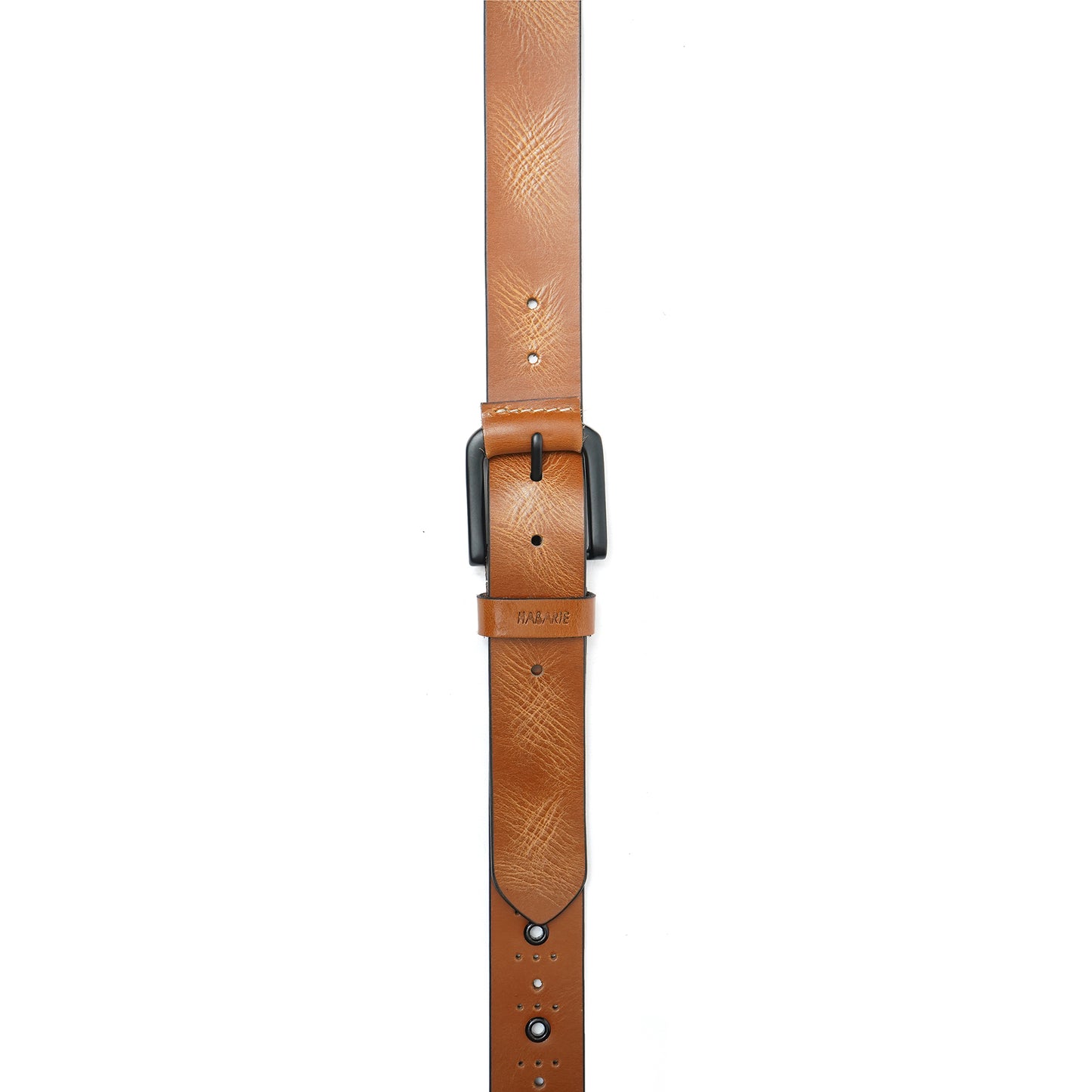 Handmade Classic Textured Belt 742-Tan