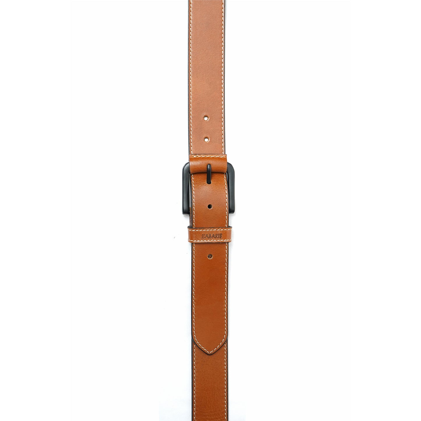 Handmade Classic Belt with Stitching 740-Tan