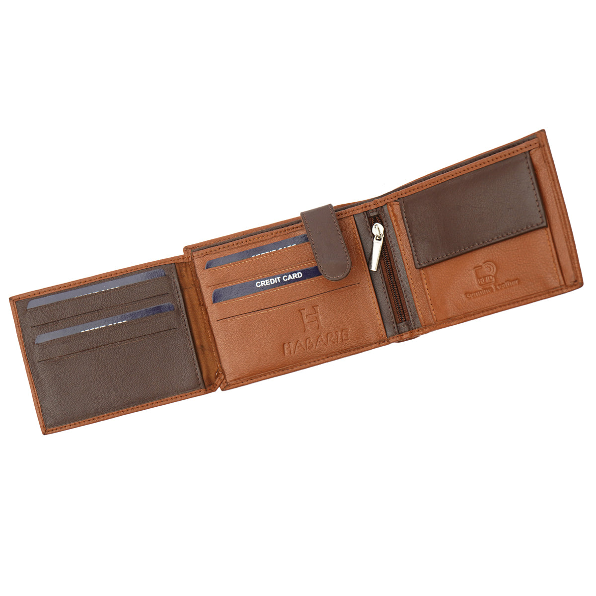 TRI-FOLD COFFEROO DUAL COLOR 310 TAN-BROWN