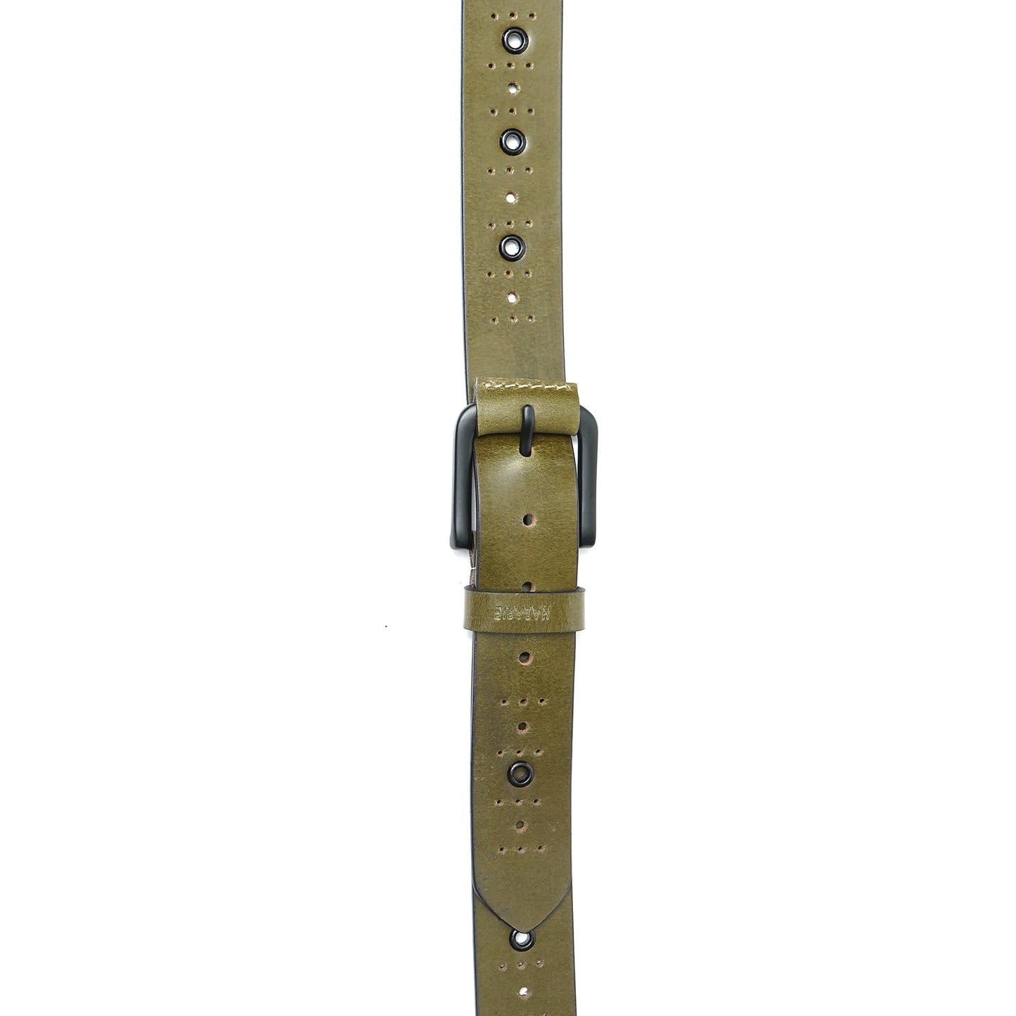 Handmade Classic Belt with Studs 741-Green