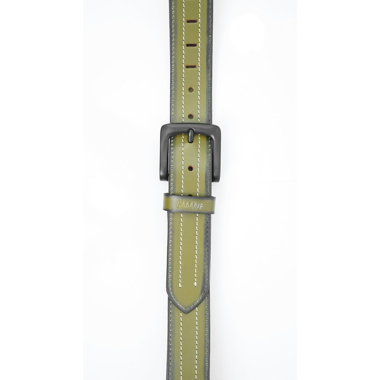 Handmade Classic Textured Belt 744-Green