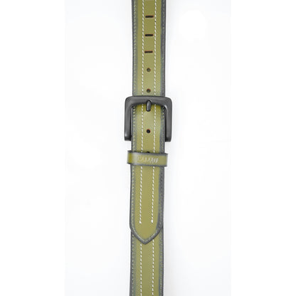 Handmade Classic Textured Belt 744-Green