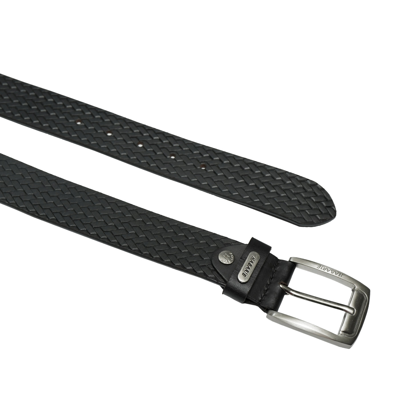 Premium Leather Embossed Classic Belt 705-Black