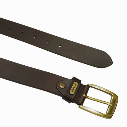 Premium Leather Handmade Classic Belt 711-Brown