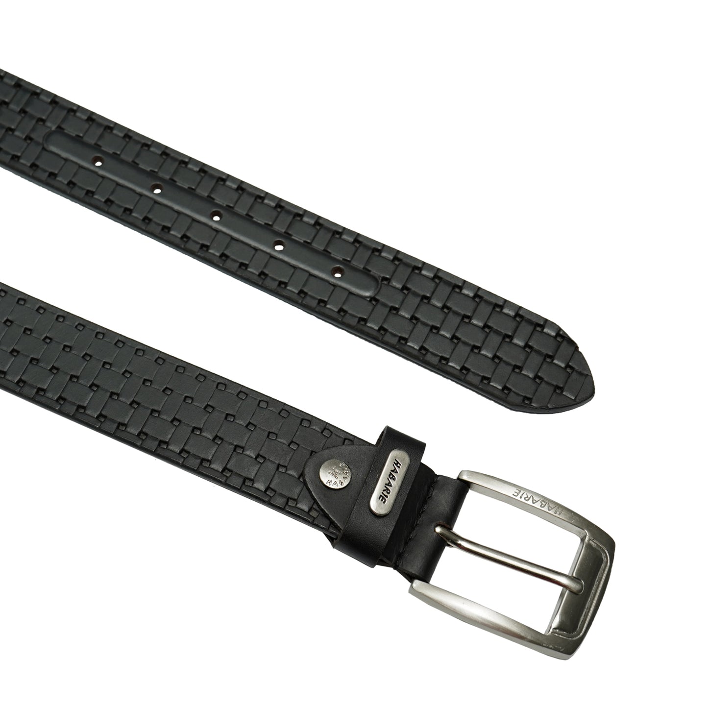 Premium Leather Embossed Classic Belt 708-Black