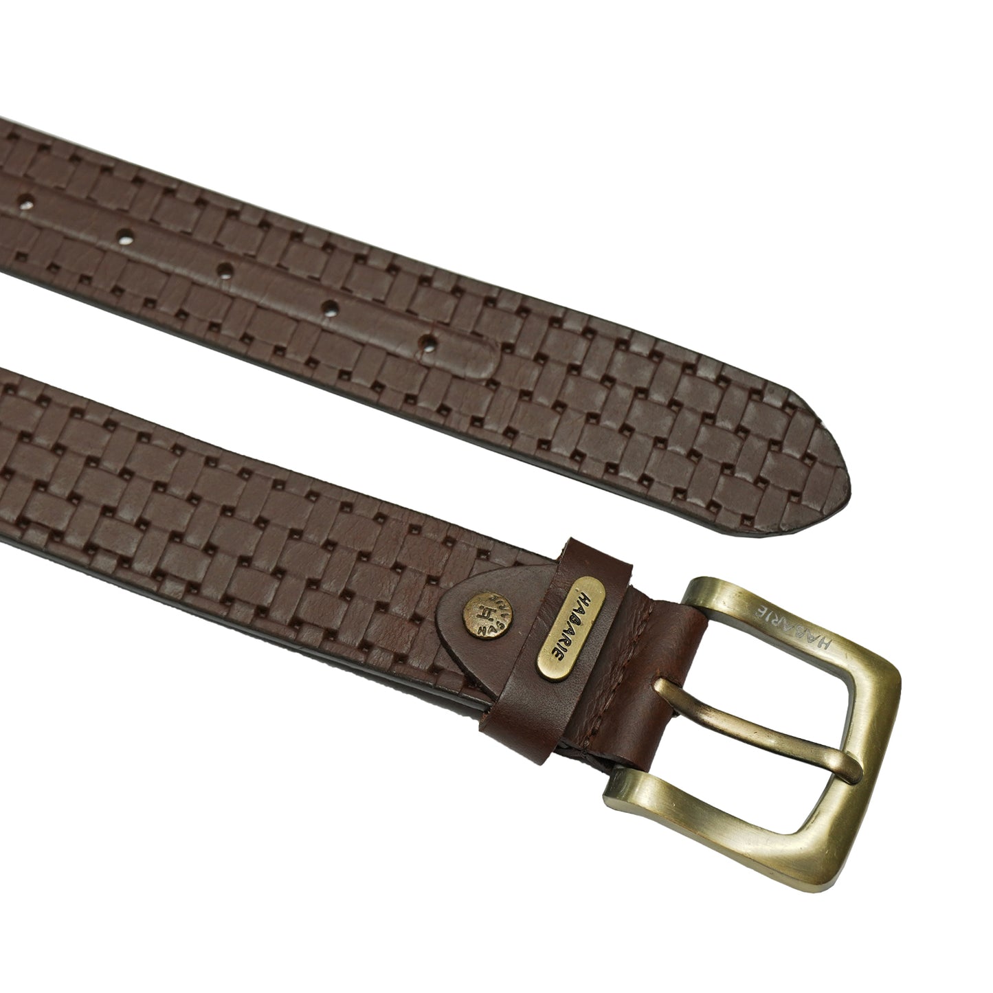 Premium Leather Embossed Classic Belt 708-Tan