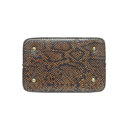 Bay Biss Sling Bag Snake Print 612-BROWN