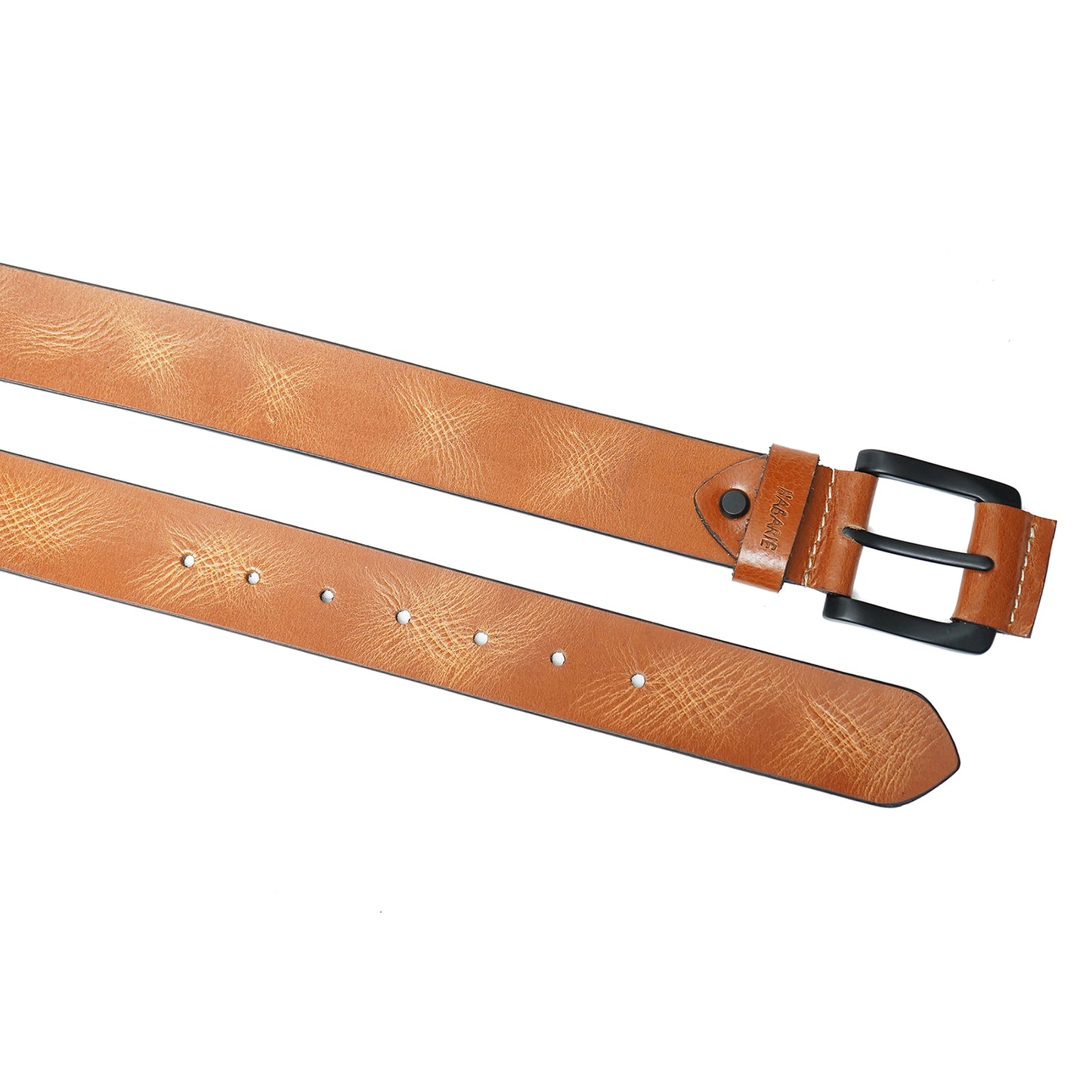 Handmade Classic Textured Belt 742-Tan