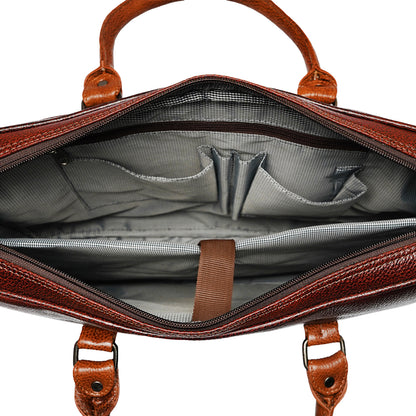 VERONA DUAL-COLOR LAPTOP BAG 208-BROWN