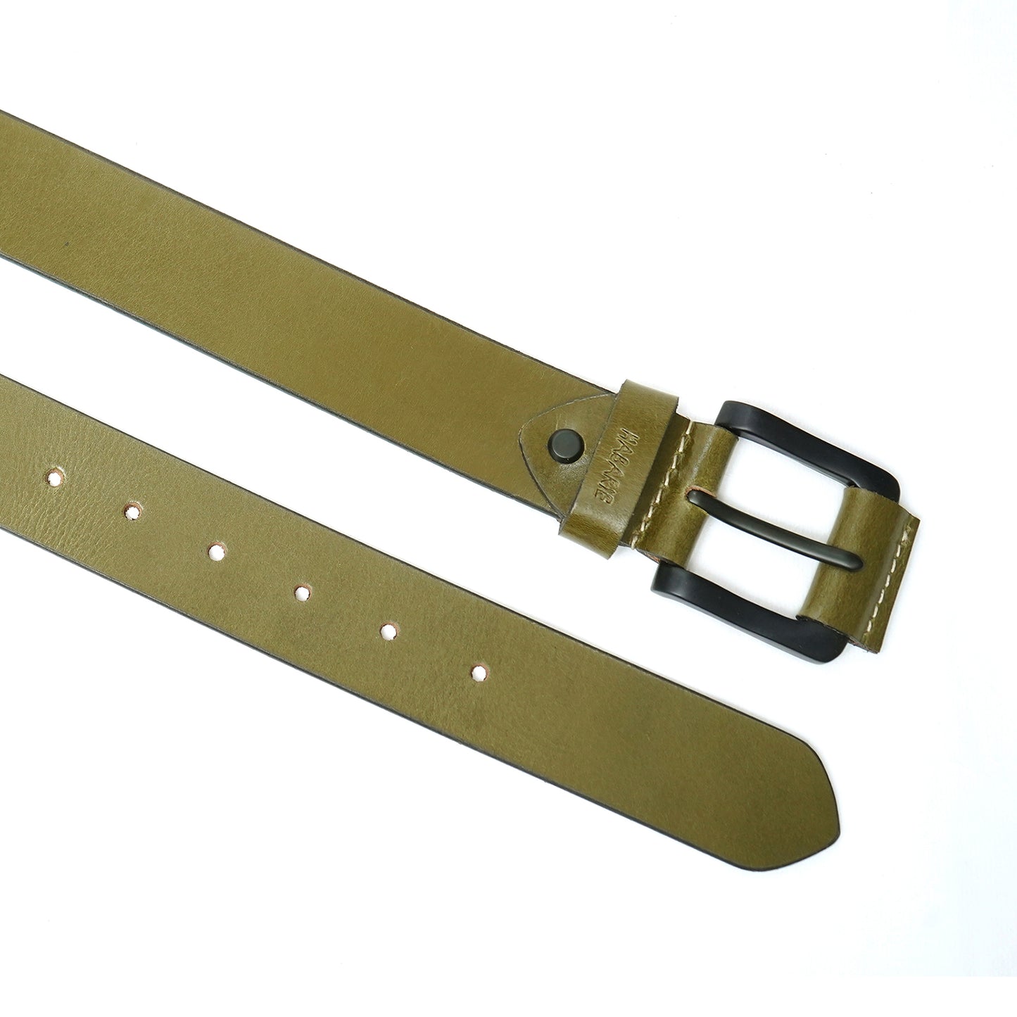 Premium Leather Handmade Classic Belt 727-GREEN