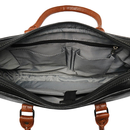 VERONA DUAL-COLOR LAPTOP BAG 208-BLACK