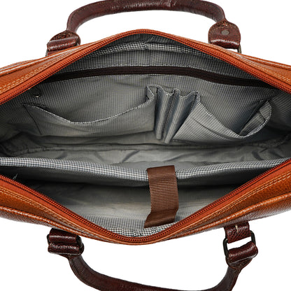 VERONA DUAL-COLOR LAPTOP BAG 208-TAN