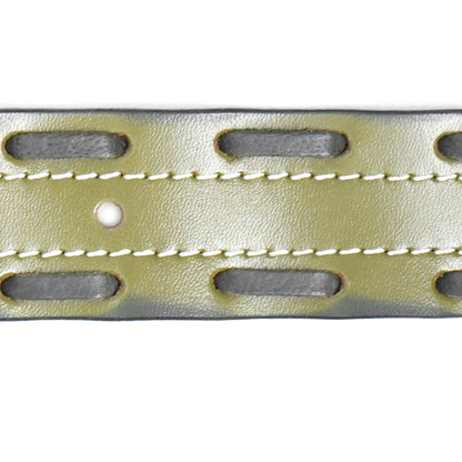 Handmade Classic Textured Belt 745-Green